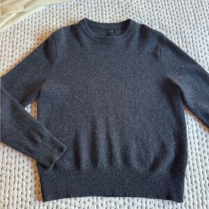J. Crew Wool Blue Crewneck Sweater
